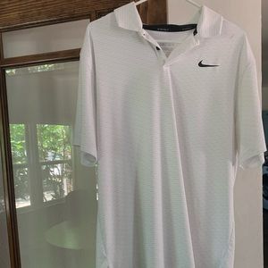 Nike Dri Fit White Golf Shirt